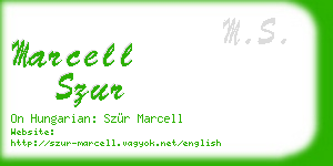 marcell szur business card