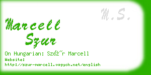 marcell szur business card